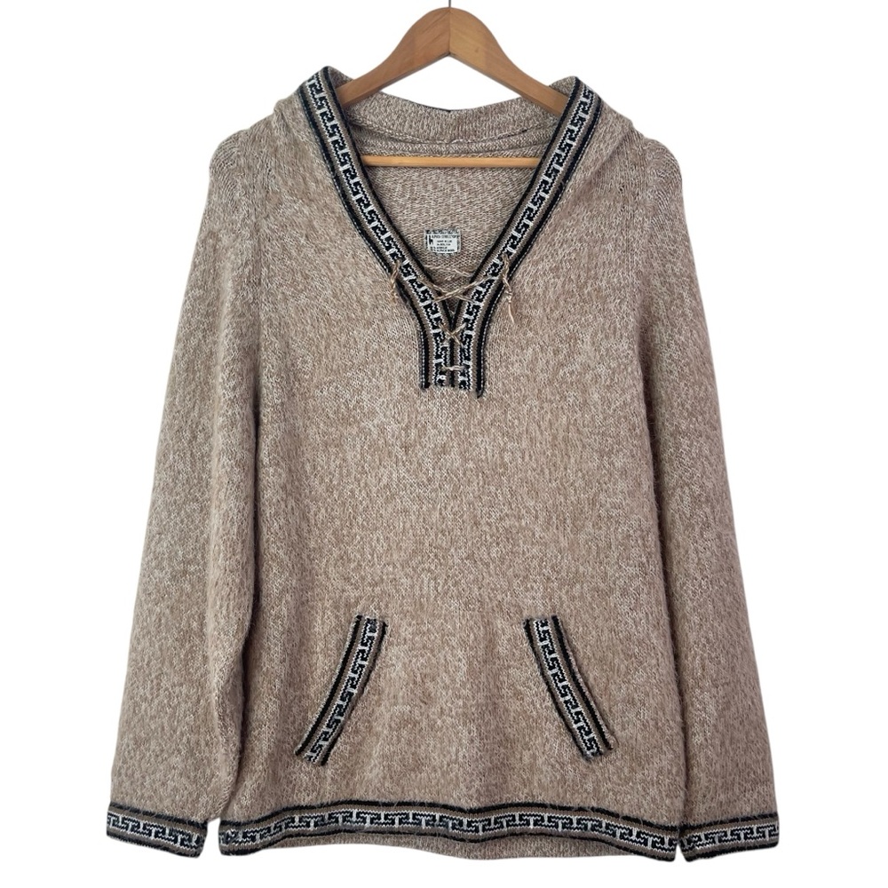 Alpaca Connection Handmade Bolivian Alpaca Wool Blend Hooded Sweater